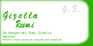 gizella rumi business card